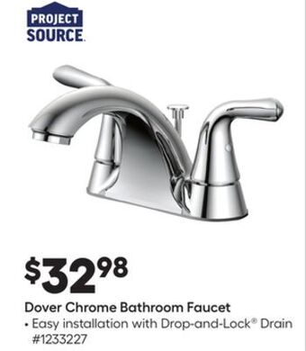 Lowe's Dover chrome bathroom faucet offer