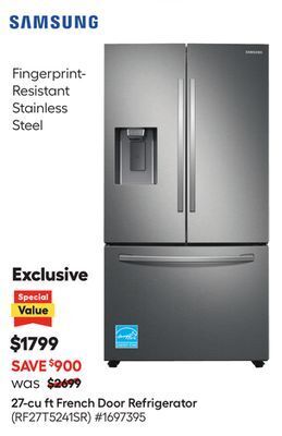 Lowe's 27-cu ft french door refrigerator offer