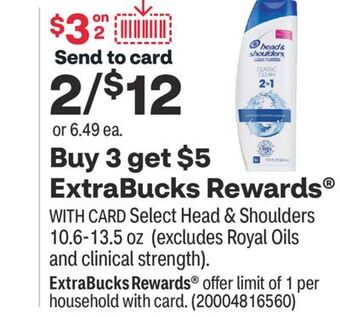 CVS Select head & shoulders 10.6-13.5 oz offer