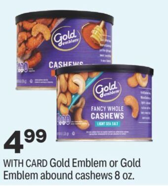 CVS Gold emblem or gold emblem abound cashews 8 oz. offer