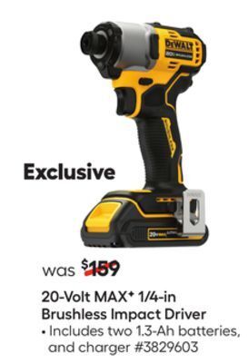Lowe's 20-volt max f 1/4-in brushless impact driver offer