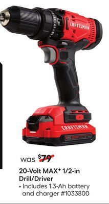 Lowe's 20-volt max f 1/2-in drill/driver offer