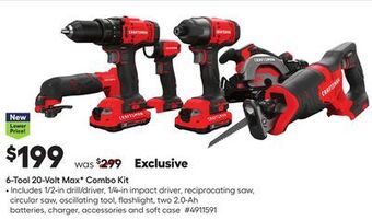 Lowe's 6-tool 20-volt max f combo kit offer