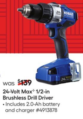 Lowe's 24-volt max c 1/2-in brushless drill driver offer
