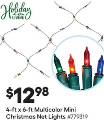 Lowe's 4-ft x 6-ft multicolor mini christmas net lights offer