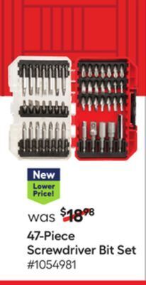 Lowe's 47-piece screwdriver bit set offer