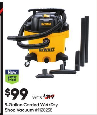 Lowe's 9-gallon corded wet/dry shop vacuum offer