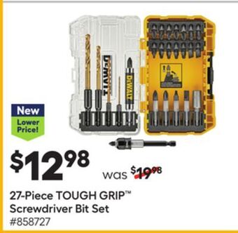 Lowe's 27-piece tough grip™ screwdriver bit set offer