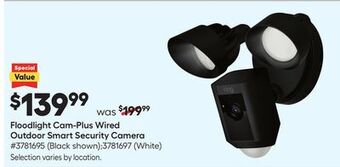 Lowe's Floodlight cam-plus wired outdoor smart security camera offer
