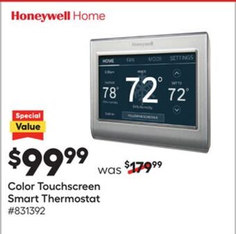 Lowe's Color touchscreen smart thermostat offer
