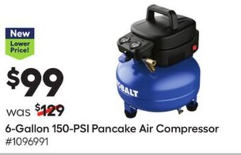 Lowe's 6-gallon 150-psi pancake air compressor offer