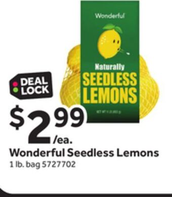 Stop&Shop Wonderful seedless lemons offer