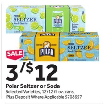 Stop&Shop Polar seltzer or soda offer