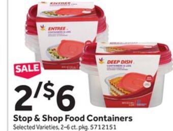 Stop&Shop Stop & shop food containers offer