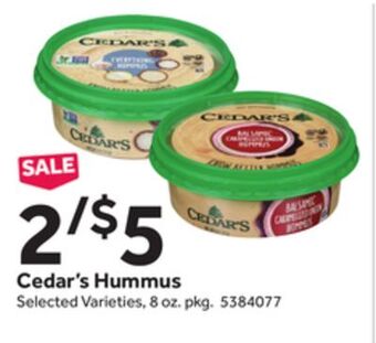 Stop&Shop Cedar's hummus offer