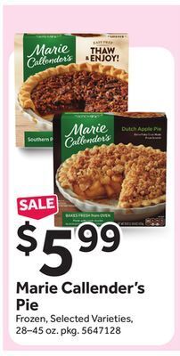 Stop&Shop Marie callender's pie offer