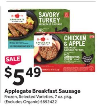 Stop&Shop Applegate breakfast sausage offer