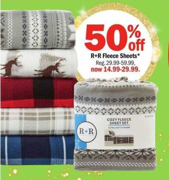 Meijer R+R Fleece Sheets offer
