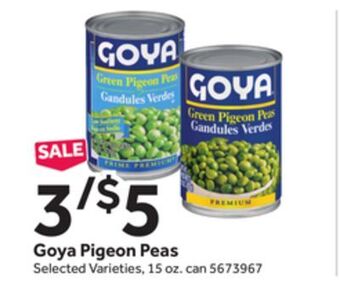 Stop&Shop Goya pigeon peas offer
