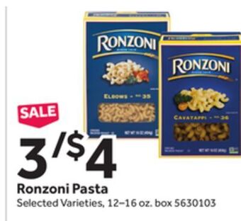 Stop&Shop Ronzoni pasta offer