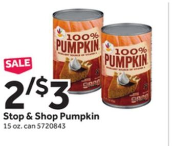 Stop&Shop Stop & shop pumpkin offer
