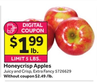 Stop&Shop Honeycrisp apples offer