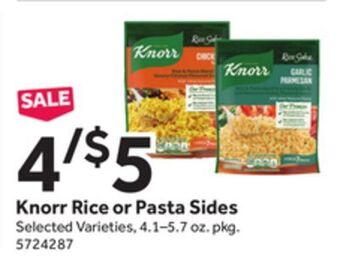 Stop&Shop Knorr rice or pasta sides offer