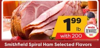 Weis Markets Smithfield spiral ham offer