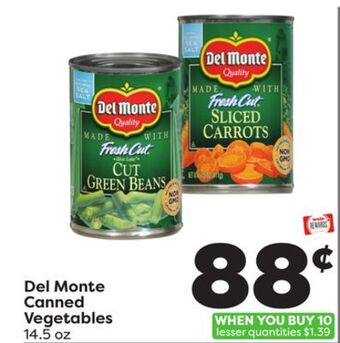 Weis Markets Del monte canned vegetables offer