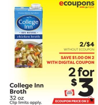 Weis Markets College inn broth offer