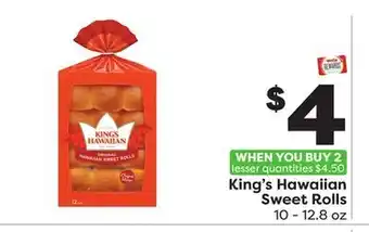Weis Markets King's hawaiian sweet rolls offer