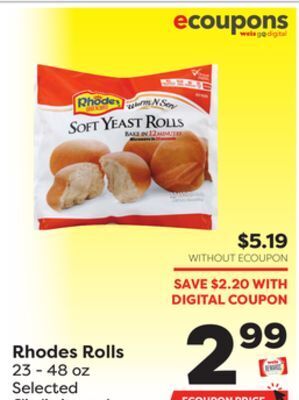 Weis Markets Rhodes rolls offer