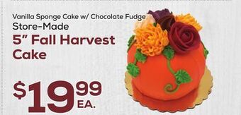 DeCicco & Sons 5" fall harvest cake offer