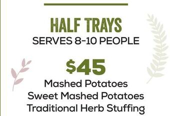 DeCicco & Sons Mashed potatoes sweet mashed potatoes traditional herb stuffing offer