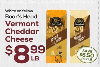 DeCicco & Sons Boar's head vermont cheddar cheese offer