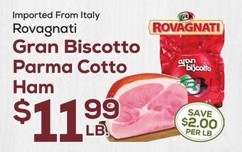 DeCicco & Sons Rovagnati gran biscotto parma cotto ham offer