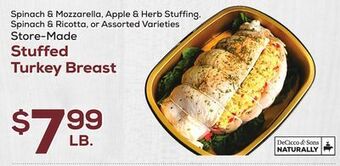 DeCicco & Sons Stuffed turkey breast offer