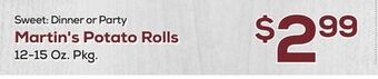 DeCicco & Sons Martin's potato rolls offer