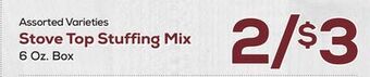 DeCicco & Sons Stove top stuffing mix offer