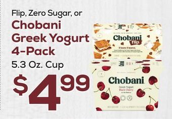 DeCicco & Sons Chobani greek yogurt 4-pack offer