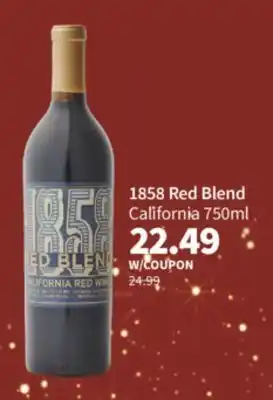 1858 red blend california