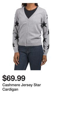 TJ Maxx Cashmere jersey star cardigan offer