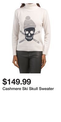 TJ Maxx Cashmere ski skull sweater offer