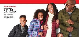 JC Penney Coats & jackets for the family offer