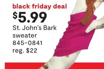 JC Penney St. john's bark sweater offer