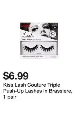 Kmart Kiss lash couture triple push-up lashes in brassiere, 1 pair offer