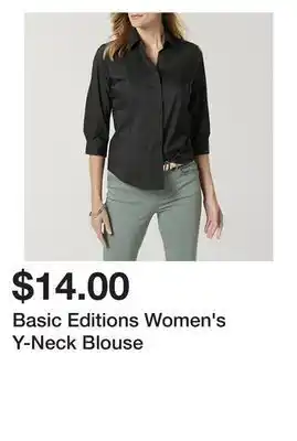 Kmart Basic editions women's y-neck blouse offer