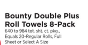 ShopRite Double plus roll towels 8-pack offer