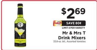 ShopRite Drink mixers offer