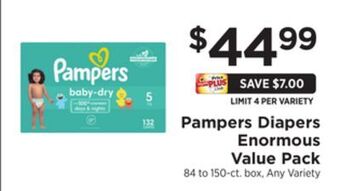 ShopRite Diapers enormous value pack offer